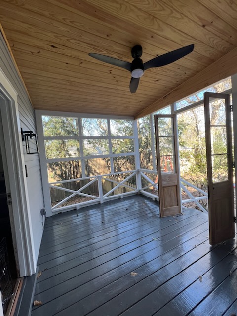 Dream Porch Renovation: Tongue & Groove Pine Ceiling, Doors, Paint & Screen in Covington, Louisiana 